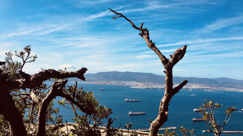 Aussicht auf Bucht von Gibraltar