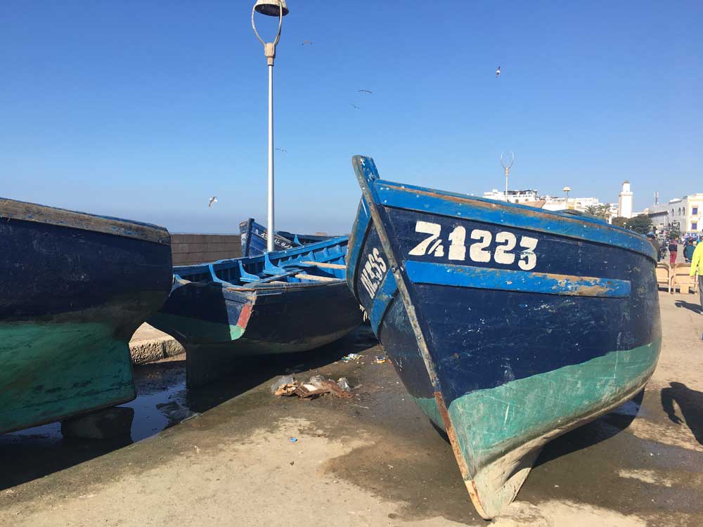 Fischerboote im Hafen von Essaouira