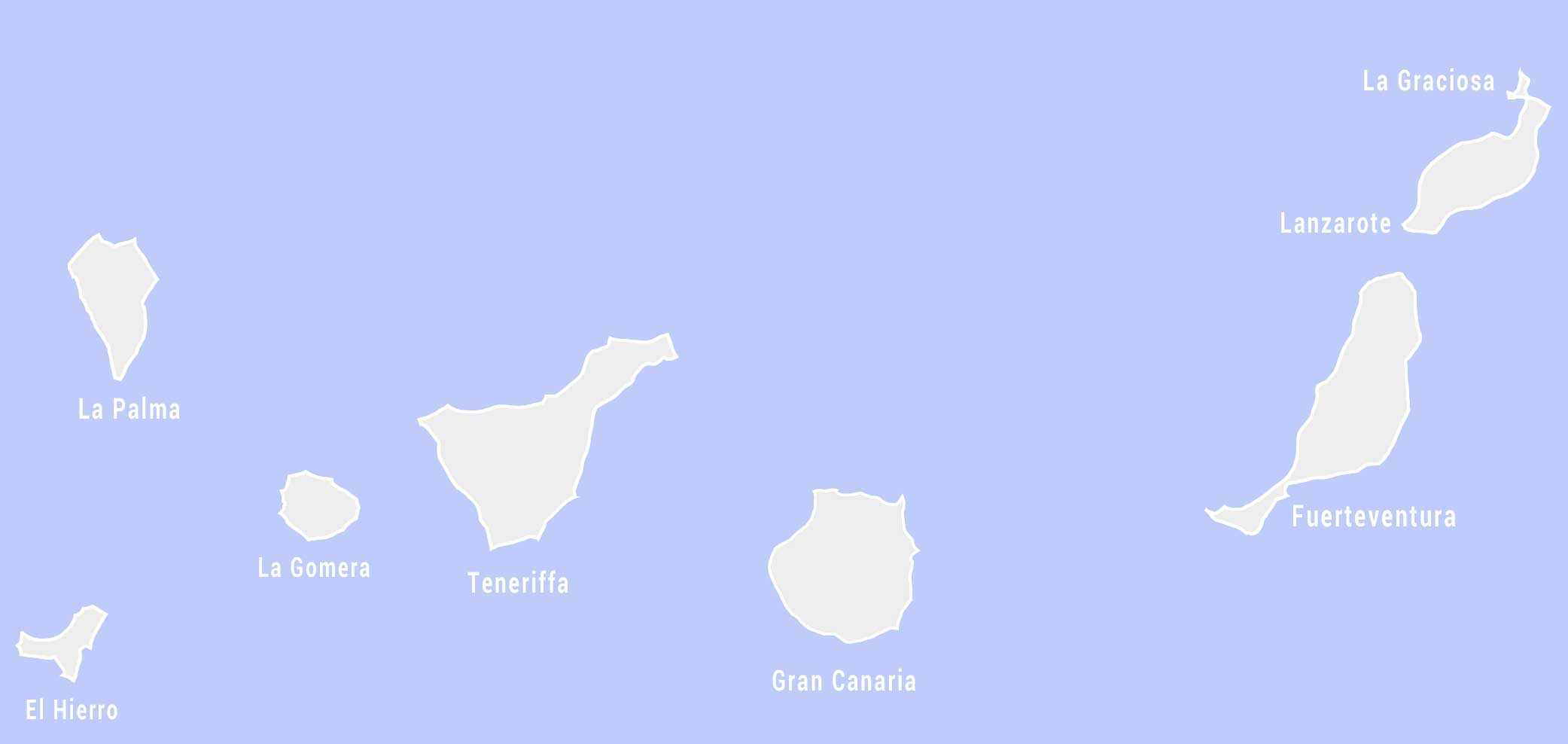 Karte der kanarischen Inseln